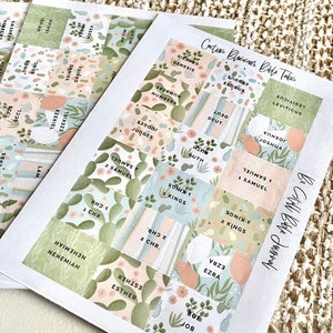 Onglets bibliques en fleurs de cactus plastifiés | Onglets bibliques amusants et lumineux | Onglets bibliques adhésifs laminés | Onglets bibliques tendance cactus | Jolies étiquettes bibliques