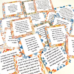 Cartões de Escrituras Bíblicas FAITH (Tiles) | Cartões de Encorajamento de Versículos Bíblicos Pacote com 18 | Cartões de Memorização de Versículos Bíblicos | Cartões de Escrituras para Memorização