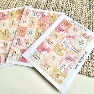 LAMINATED Peachy Pink Floral Bible Tabs | Handmade Bible Tabs | Pretty Bible Labels | Bible Journaling Accessories | Beautiful Bible Tabs