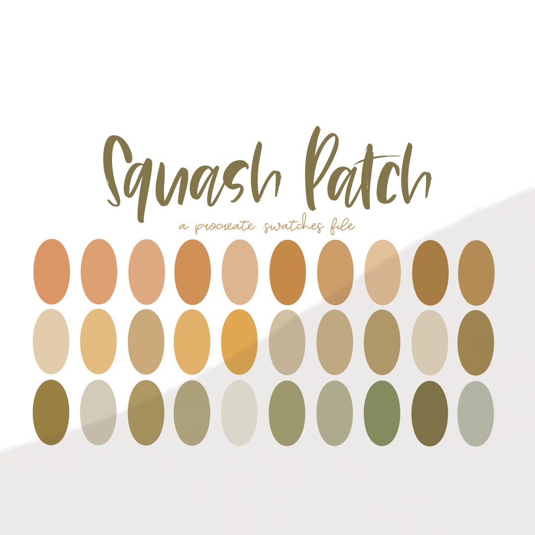 Squash Patch Color Palette Natural Earthy Procreate Color - Etsy