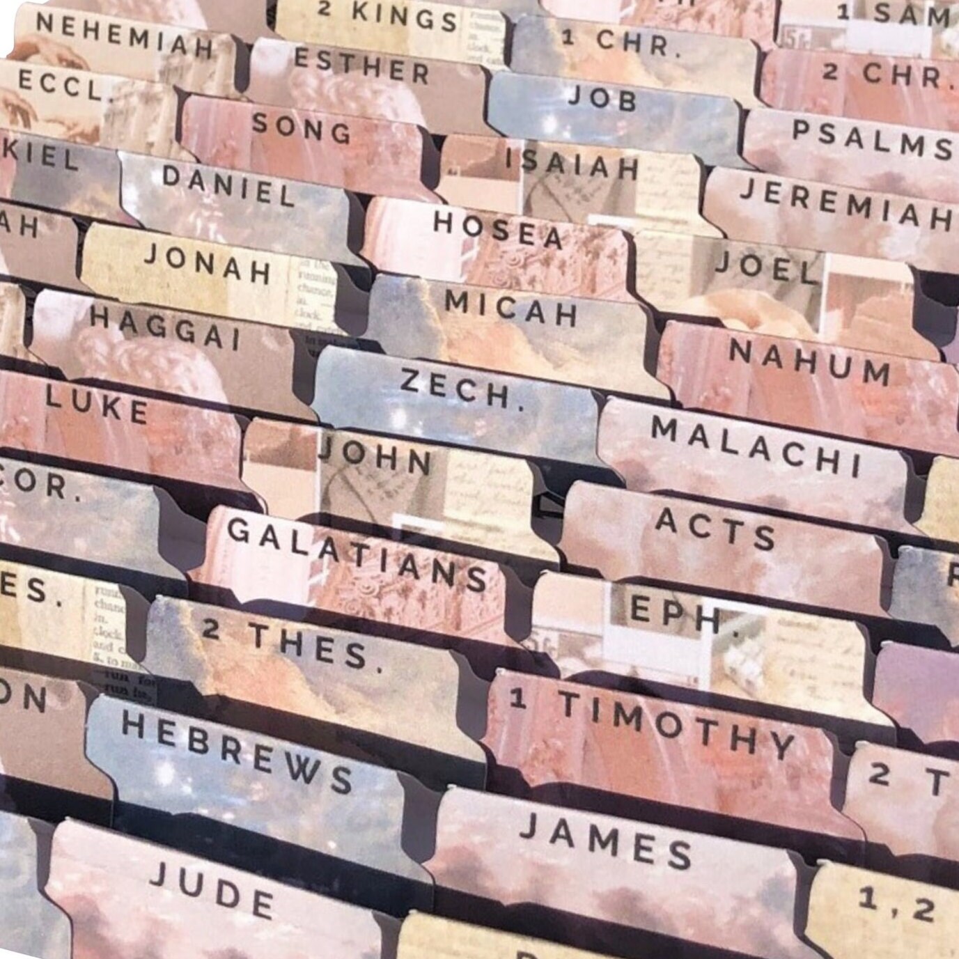 LAMINATED Sistine Chapel Bible Tabs Laminated Adhesive Bible Etsy