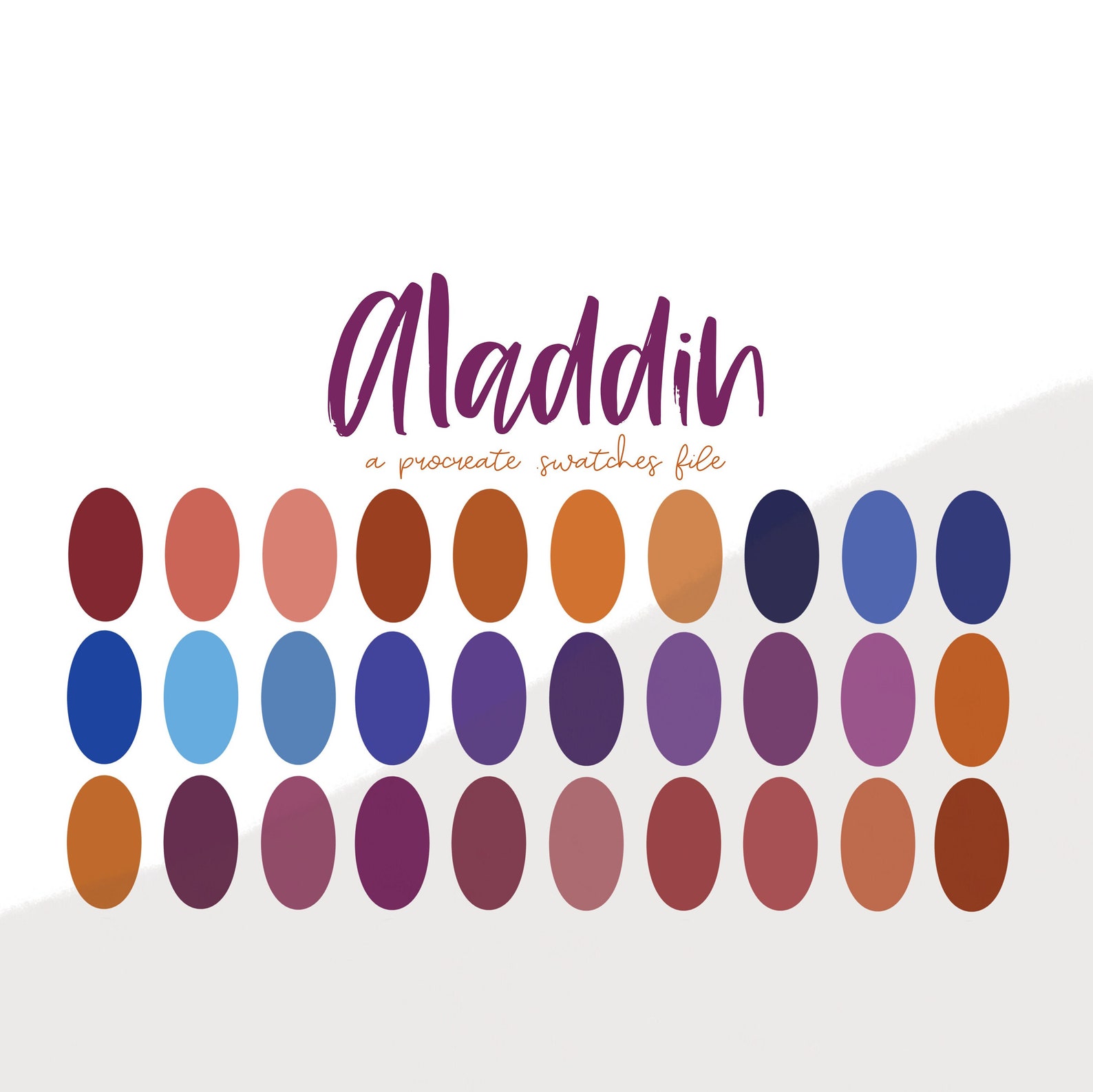 Aladdin Color Palette Procreate Color Palette Digital Etsy 