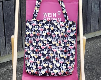 Grapes, harvest, and wine bag. Explore local wineries and vineyard tours.