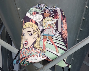 Girl power drawstring bag. I got your back. Fierce and beautiful.