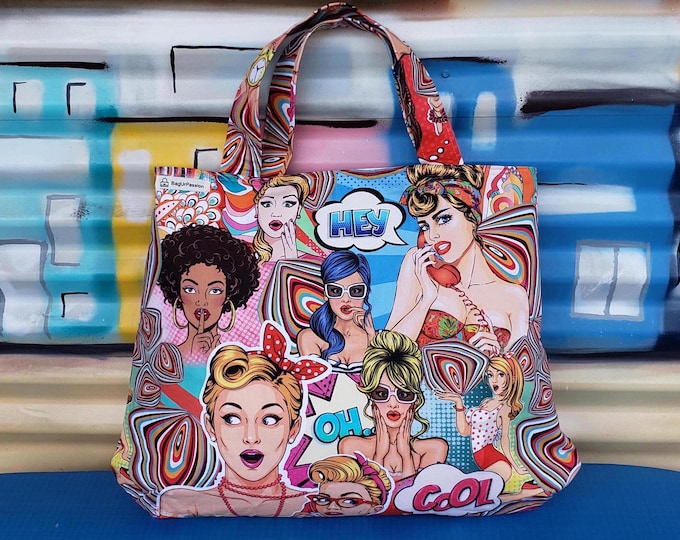 City shopper bag. Reversible design. Women have fun. Be Bold. Stand out.