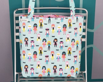 Girl Empowerment Bag and Key Charm. We are Superheroes.