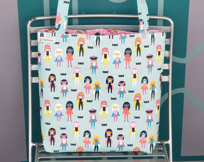 Girl Empowerment Bag and Key Charm. We are Superheroes.