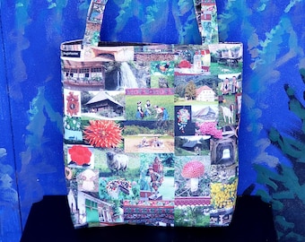 Black Forest bag. Traditional images. Folklore design.