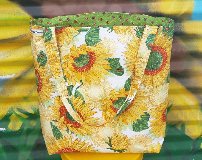 Sunflowers and ladybugs. Enjoy the summer, and celebrate nature through beautiful design.