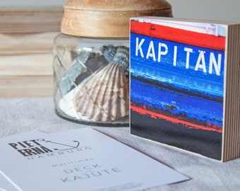 Kapitän - Holzbild