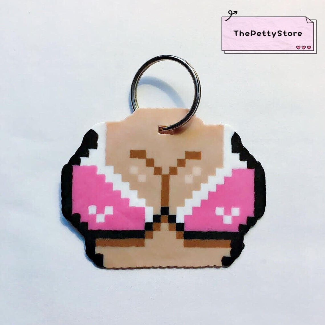 8bit Pixel Boobs Keychain Etsy