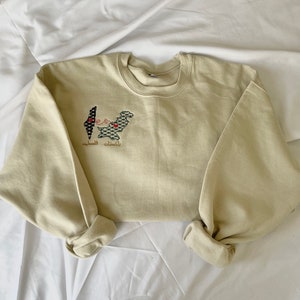 Palestine and Pakistan Tatreez Sweatshirt | Crew Neck | Arab | Palestinian | Free Palestine | Cross Stitch of love story | Pakistani