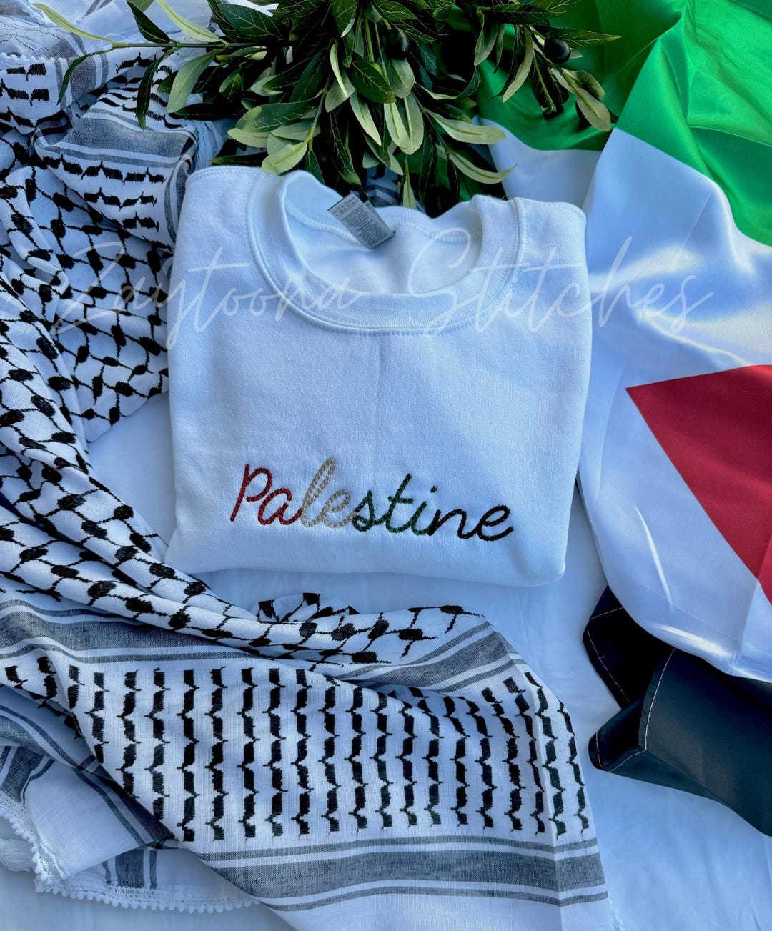 Palestine Tshirt Flag Color For Women