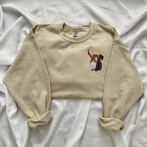 Dabke Tatreez Sweatshirt | Crew Neck | Arab | Palestinian | Free Palestine | Cross Stitch of Dabke
