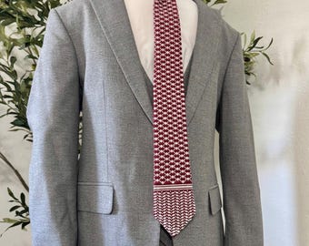 Kuffiyeh Tatreez Tie | Palestinian Tie | Wedding Tie | 7atta Tie | Mens Tie
