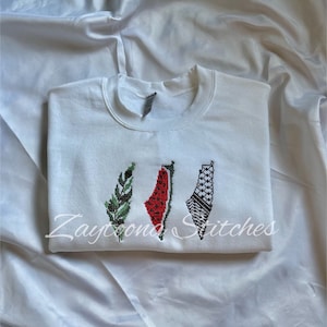 Resistance Tatreez Sweatshirt | T-Shirt | Long sleeve T| Short Sleeve T | Arab | Palestinian | Free Palestine | Cross Stitch of Resistance