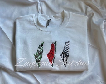 Resistance Tatreez Sweatshirt | T-Shirt | Long sleeve T| Short Sleeve T | Arab | Palestinian | Free Palestine | Cross Stitch of Resistance