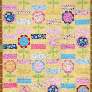 PDF Pattern - &#39;Flower Patch Quilt&#39; - Instant Digital Download