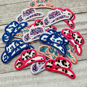Embroidered Iron On Patch Cowboy Hat | Cowgirl Hat | Pattern | Western BOHO | Yeehaw | Patches for Clothing | Backpack | Hats
