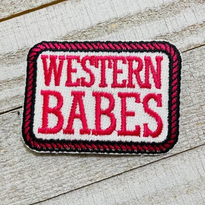 Patch brodé Filles occidentales Corde de cowboy Personnalisé Fer sur patch Personnalisé Patchs pour vêtements Sac à dos Chapeaux image 1