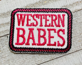 Embroidered Patch | Western Babes | Cowboy Rope | Custom | Iron On Patch | Personalized | Patches for Clothing | Backpack | Hats