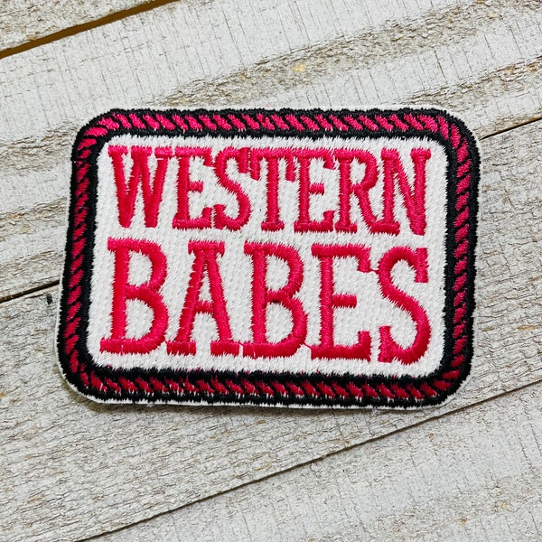 Embroidered Patch | Western Babes | Cowboy Rope | Custom | Iron On Patch | Personalized | Patches for Clothing | Backpack | Hats