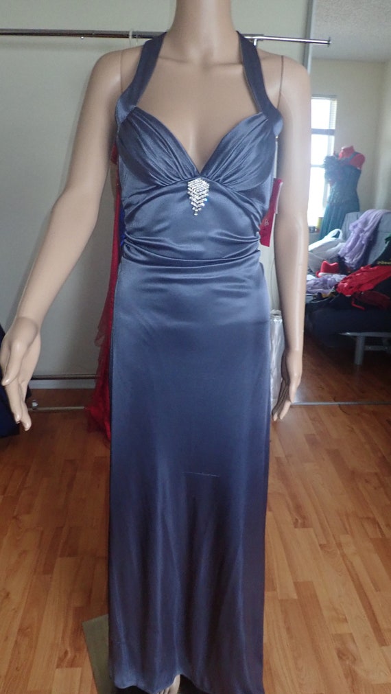 dark gray gown