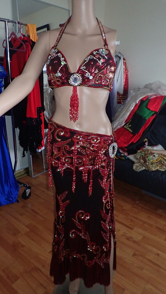 Red Belly Dance Costume