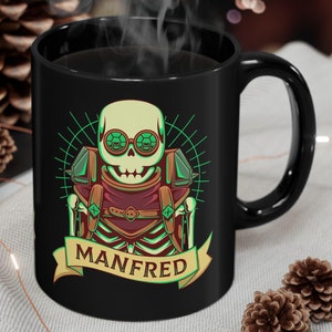 Undead Assistant Tattoo Black Mug (11oz, 15oz) Dragon Age The Veilguard - Manfred - Emmrich Volkarin - Video Games - Video Game Cup - Coffee