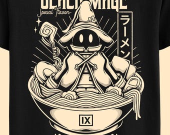 Camiseta de Black Mage Ramen - Vivi Ornitier - Final Fantasy IX - Final Fantasy 9 - FFIX - FF9 - RPG - Camiseta de videojuegos - Camiseta de videojuegos