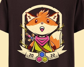 Cute Small Fox T-shirt - Tunic Video Game Shirt - Action Rpg Tee - Indie Game Shirt