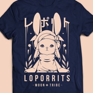 Loporrits Moon Tribe T-shirt - Final Fantasy Video Games Shirt - Final Fantasy XIV - FFXIV - FF14 - Loporrit Final Fantasy 14 Gaming Tee