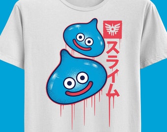 Camiseta unisex Slime Monsters - Camiseta de Dragon Quest Gaming - Slime - King Slime - Camiseta de juego de rol - Camiseta de jugador Jrpg