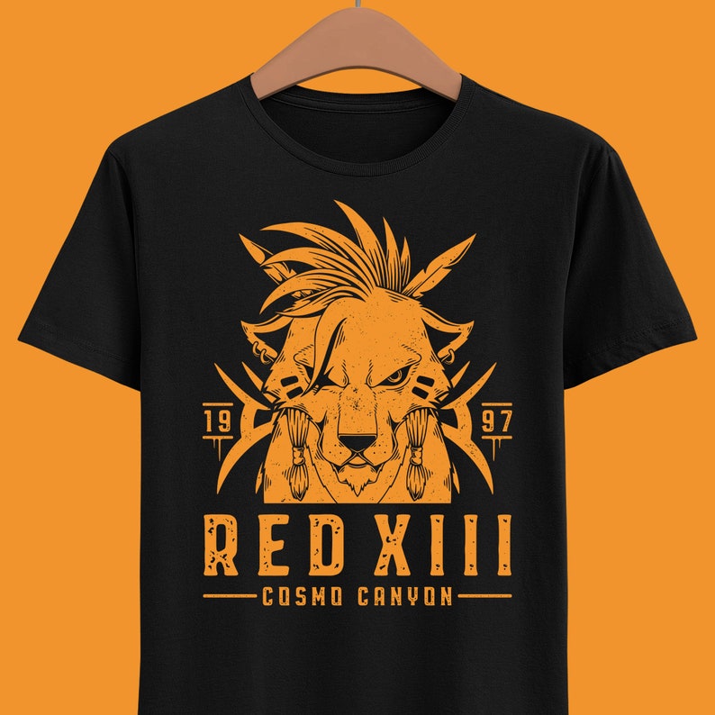 Red XIII T-shirt Nanaki Cosmo Canyon Final Fantasy 7 Video Game Shirt FFVII FF7 Final Fantasy VII Rebirth Gaming Tee Gamer Tee image 2