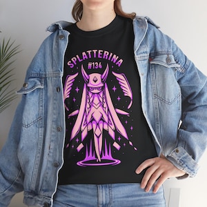 Splatterina Unisex T-shirt - Palworld Feybreak - Dark Elemental Pal - Survival Crafting Game - Video Game Shirt - Gaming Tee - Farming Game image 9