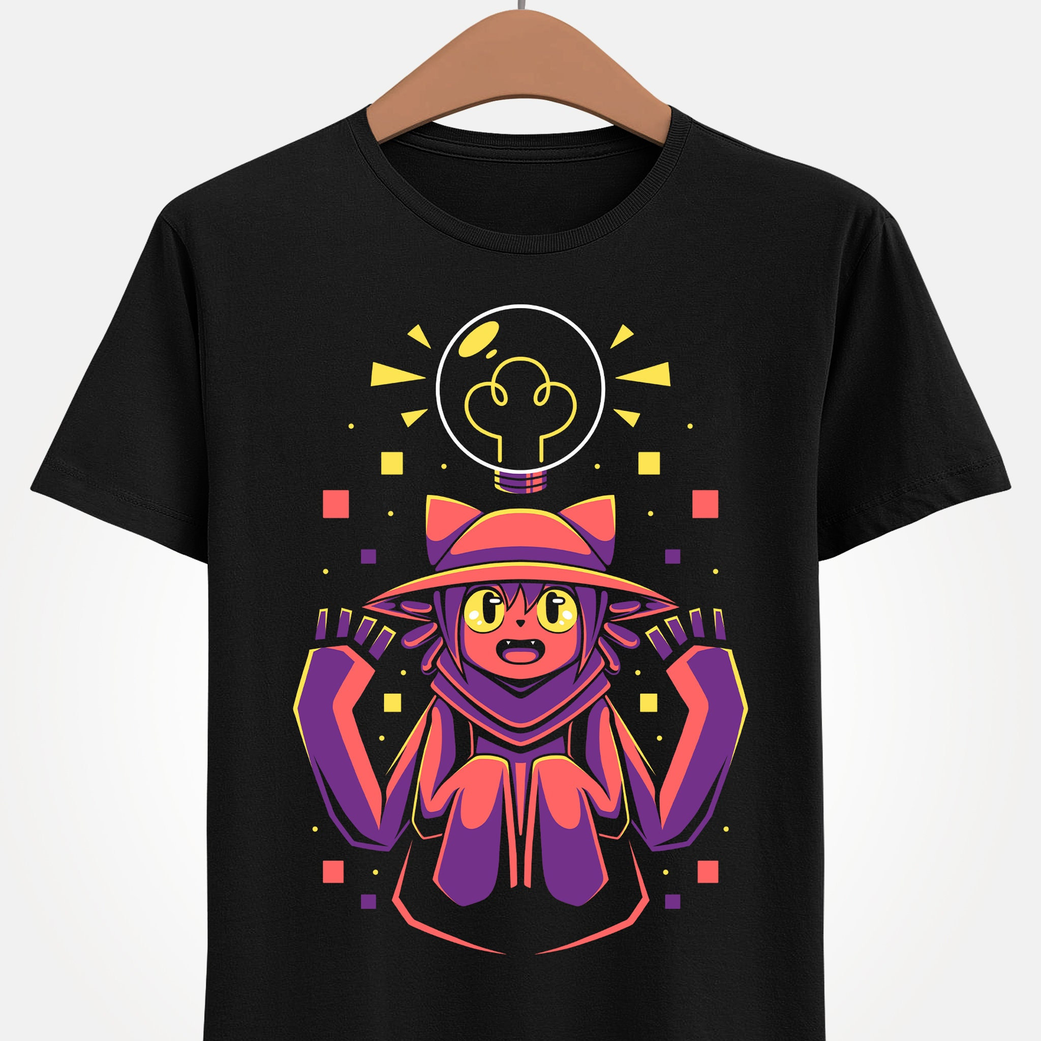 Cat Eyes T-shirt - Oneshot - Niko - Cute Cat - Video Game T-shirt - Indie Game - Gaming Tee
