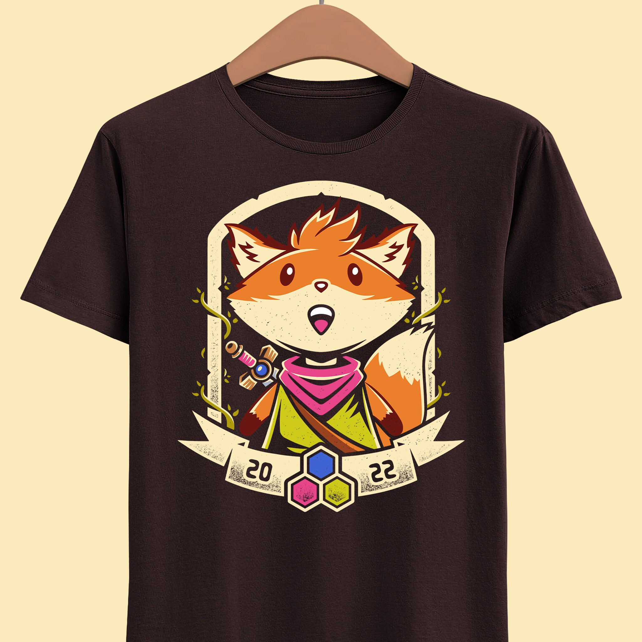 Cute Small Fox T-shirt - Tunic Video Game Shirt - Action Rpg Tee