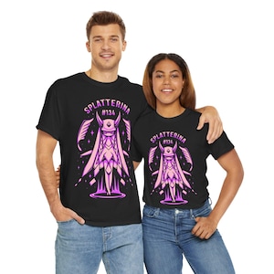 Splatterina Unisex T-shirt - Palworld Feybreak - Dark Elemental Pal - Survival Crafting Game - Video Game Shirt - Gaming Tee - Farming Game image 7