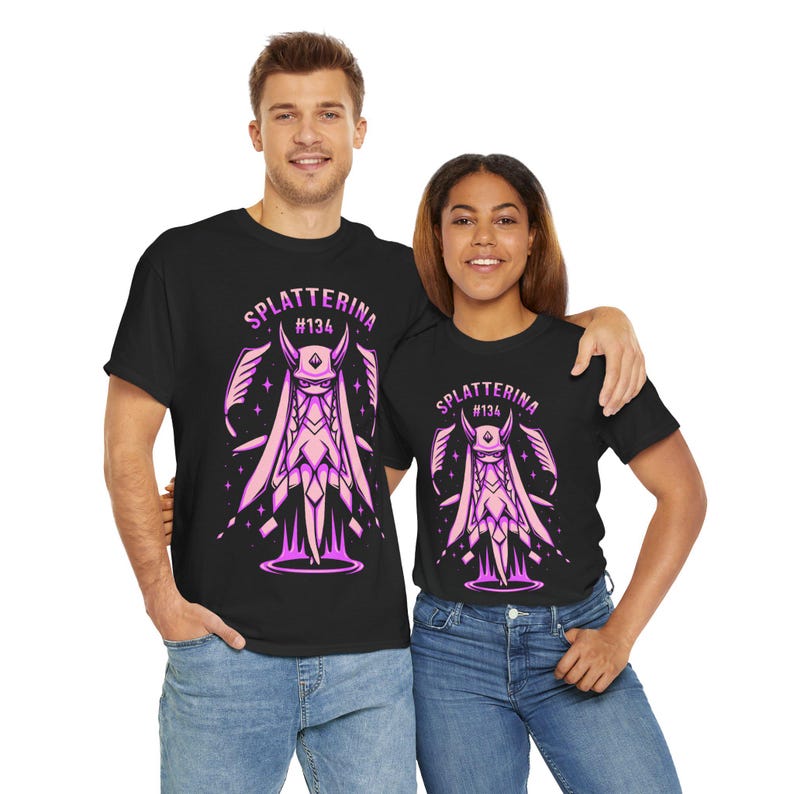 Splatterina Unisex T-shirt - Palworld Feybreak - Dark Elemental Pal - Survival Crafting Game - Video Game Shirt - Gaming Tee - Farming Game image 7