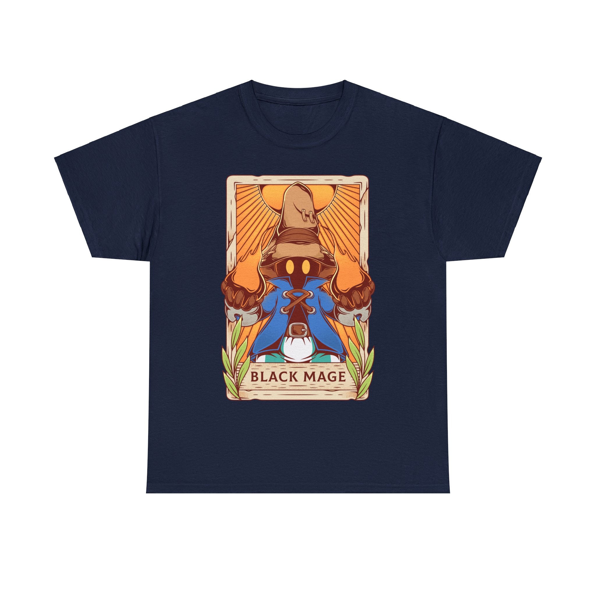 迷える黒魔道士、ビビ　Tシャツ　Lサイズ Black Mage Tarot Card Unisex T-shirt - Final Fantasy IX