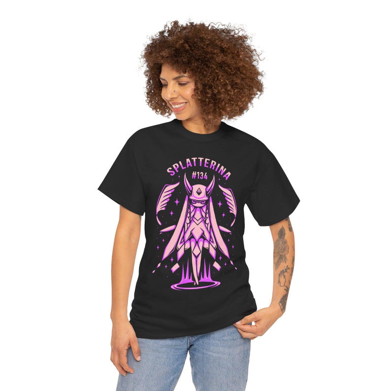 Splatterina Unisex T-shirt - Palworld Feybreak - Dark Elemental Pal - Survival Crafting Game - Video Game Shirt - Gaming Tee - Farming Game image 8