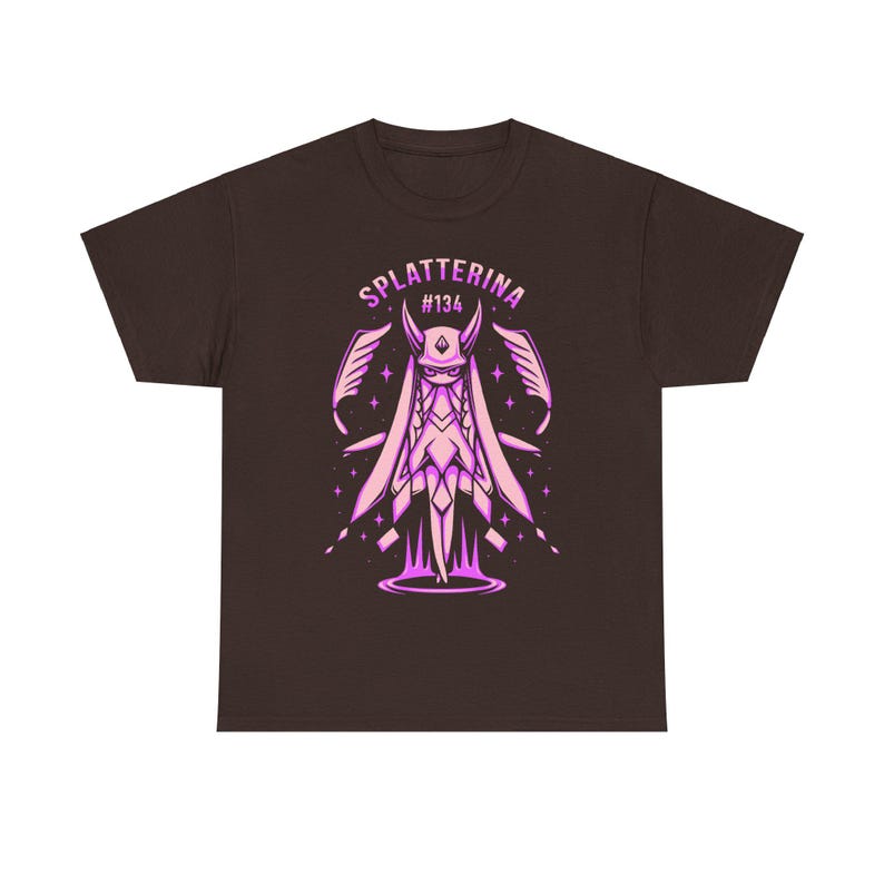 Splatterina Unisex T-shirt - Palworld Feybreak - Dark Elemental Pal - Survival Crafting Game - Video Game Shirt - Gaming Tee - Farming Game image 4