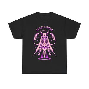 Splatterina Unisex T-shirt - Palworld Feybreak - Dark Elemental Pal - Survival Crafting Game - Video Game Shirt - Gaming Tee - Farming Game image 3
