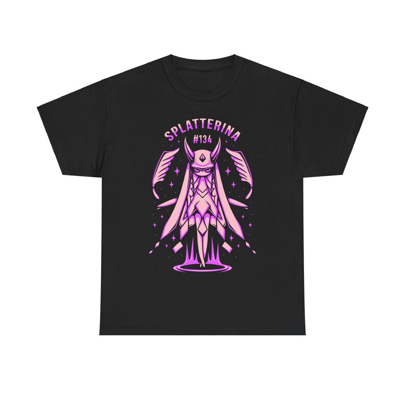 Splatterina Unisex T-shirt - Palworld Feybreak - Dark Elemental Pal - Survival Crafting Game - Video Game Shirt - Gaming Tee - Farming Game image 3