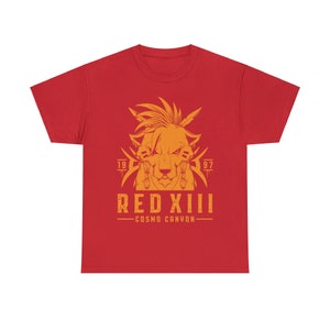 Red XIII T-shirt Nanaki Cosmo Canyon Final Fantasy 7 Video Game Shirt FFVII FF7 Final Fantasy VII Rebirth Gaming Tee Gamer Tee image 8