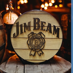 Kentucky Bourbon Whiskey sign. Jim Beam.   Table top decor. Wall hanging digital download cut file.  SVG.  Glowforge and Xtool D1 tested