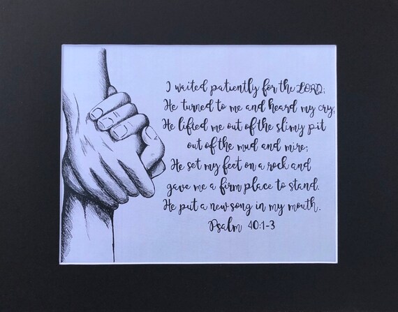 Psalm 401 3 Reprint Of Original Ink Drawing