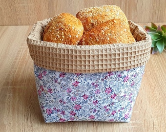 Utensilo, fabric basket, fabric basket, changing basket, bread basket LITTLE FLOWERS