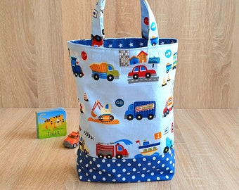 Kindergarten bag, kindergarten bag, friend book bag, fabric bag, children's bag CARS