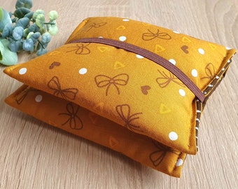 Sanitary pad pouch, sanitary pad case, SCHLEIFEN mustard yellow